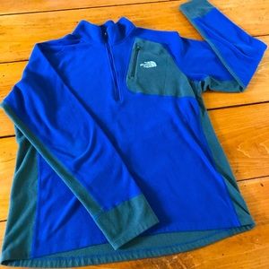 The North Face Fleece 1/4 Zip - Blue and Grey